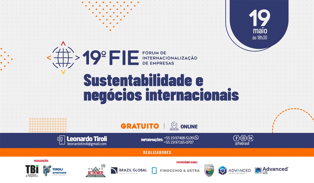 Cartaz da FIE - Forum de Internacionalização de Empresas